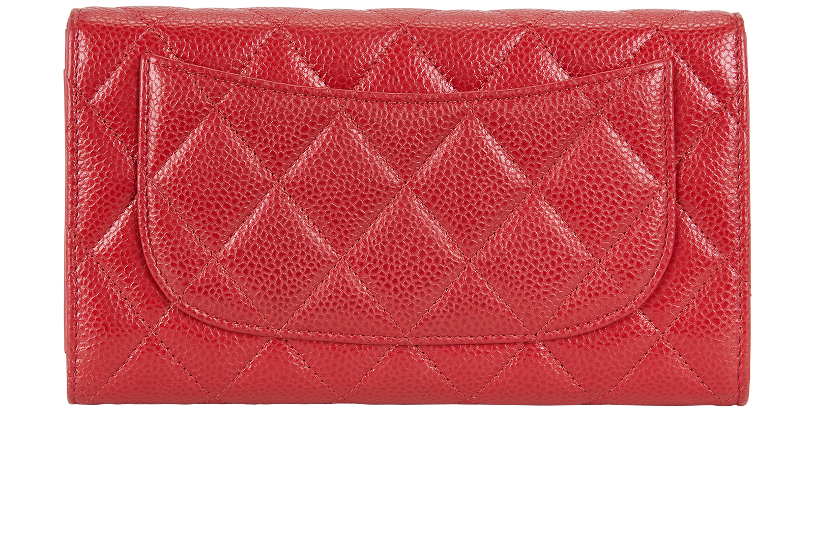 Chanel Classic Flap Wallet, &pound;695, Accessories, Red, Leather, Back view